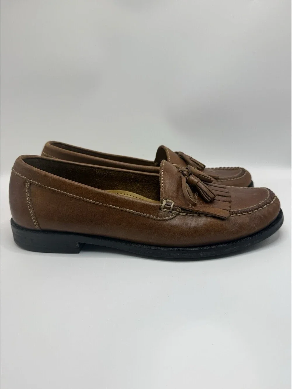 Cole Haan Size 11 Tassled Kiltie Loafers Brown Leather Classic Comfort Shoes